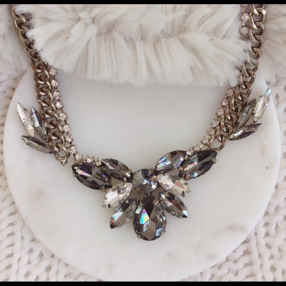 ‼️SALE‼️ Black & White Crystal Statement Necklace